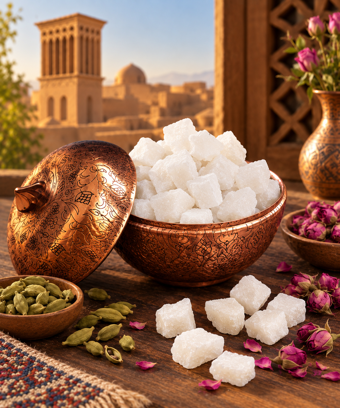 قند سنتی ممتاز ۲ کیلویی با هل و گلاب